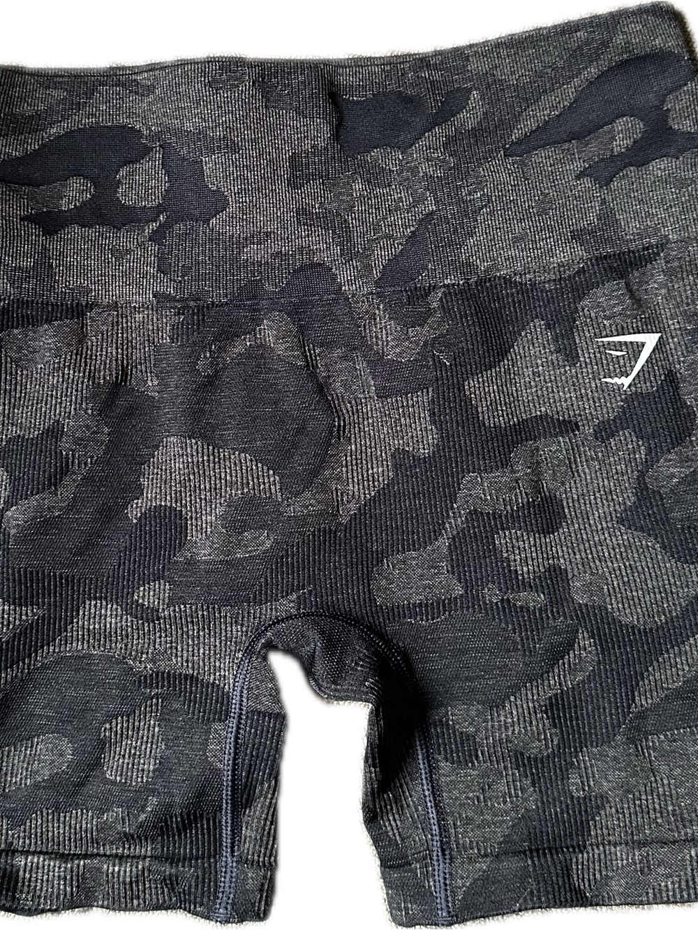 Gymshark Black Gray Camo Athletic Shorts